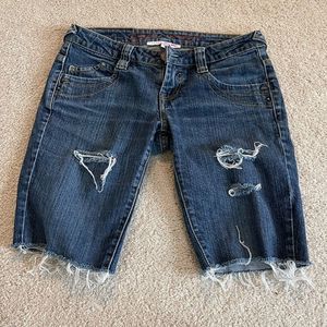 Women’s Distressed Denim long shorts Size 2